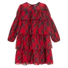 Cool Club, Sukienka dziewczęca z długim rękawem, czerwona