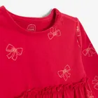 Cool Club, Sukienka dziewczęca z długim rękawem, czerwona