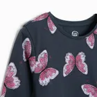 Cool Club, Sukienka dziewczęca z długim rękawem, granatowa