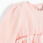 Cool Club, Sukienka dziewczęca z długim rękawem, muślinowa, różowa