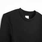 Cool Club, Sukienka dziewczęca z długim rękawem, prążkowana, czarna