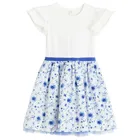 Cool Club, Sukienka dziewczęca z krótkim rękawem, biało-niebieska