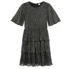 Cool Club, Sukienka dziewczęca z krótkim rękawem, czarna