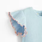 Cool Club, Sukienka dziewczęca z krótkim rękawem, prążkowana, niebieska