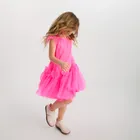 Cool Club, Sukienka dziewczęca z krótkim rękawem, różowa