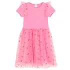 Cool Club, Sukienka dziewczęca z krótkim rękawem, różowa