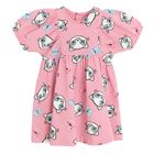 Cool Club, Sukienka dziewczęca z krótkim rękawem, różowa, Kicia Kocia
