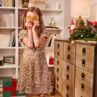 Cool Club, Sukienka dziewczęca z krótkim rękawem, welurowa, złota