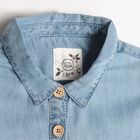 Cool Club, Sukienka jeansowa dziewczęca z długim rękawem, denim, falbanki