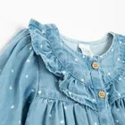 Cool Club, Sukienka jeansowa dziewczęca z długim rękawem, niebieska