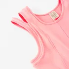 Cool Club, Sukienka tenisowa dziewczęca bez rękawów, prążkowana, różowa fluo