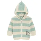 Cool Club, Sweter chłopięcy z kapturem, rozpinany, zielono-szary