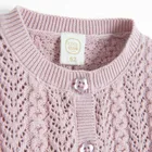 Cool Club, Sweter dziewczęcy, rozpinany, ażurowy, fioletowy