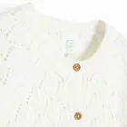 Cool Club, Sweter dziewczęcy, rozpinany, biały