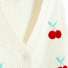 Cool Club, Sweter dziewczęcy, rozpinany, biały