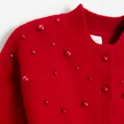 Cool Club, Sweter dziewczęcy, rozpinany, czerwony