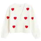 Cool Club, Sweter dziewczęcy, rozpinany, ecru