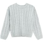 Cool Club, Sweter dziewczęcy, szary