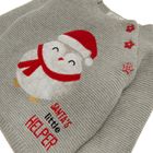 Cool Club, Sweter niemowlęcy, szary, pingwin, Santa's little helper