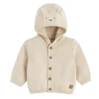 Cool Club, Sweter niemowlęcy z kapturem, rozpinany, beżowy