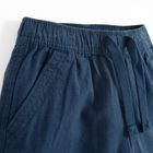 Cool Club, Szorty chłopięce z lnem, relaxed, granatowe