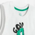 Cool Club, T-shirt chłopięcy bez rękawów, biały