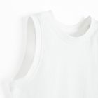 Cool Club, T-shirt chłopięcy bez rękawów, biały