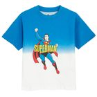 Cool Club, T-shirt chłopięcy, biało-niebieski, Superman