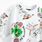 Cool Club, T-shirt chłopięcy, biały, Minecraft