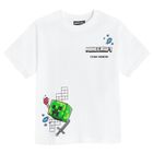 Cool Club, T-shirt chłopięcy, biały, Minecraft