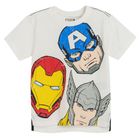 Cool Club, T-shirt chłopięcy, ecru, Marvel Super Heroes
