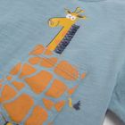 Cool Club, T-shirt chłopięcy, niebieski, żyrafa
