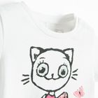 Cool Club, T-shirt dziewczęcy, biały, Kicia Kocia