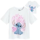Cool Club, T-shirt dziewczęcy, biały, Lilo i Stitch
