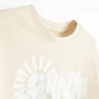 Cool Club, T-shirt dziewczęcy, crop top, beżowy