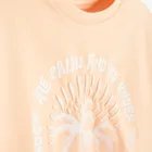 Cool Club, T-shirt dziewczęcy, crop top, pomarańczowy