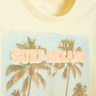 Cool Club, T-shirt dziewczęcy, crop top, żółty