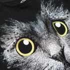 Cool Club, T-shirt dziewczęcy, czarny, kot