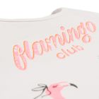 Cool Club, T-shirt dziewczęcy, Flamingo club, biały