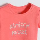 Cool Club, T-shirt dziewczęcy, koralowy