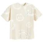 Cool Club, T-shirt dziewczęcy, oversize, beżowy, SmileyWorld