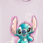 Cool Club, T-shirt dziewczęcy, oversize, fioletowy, Lilo i Stitch