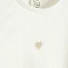 Cool Club, T-shirt dziewczęcy, prążkowany, biały