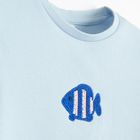 Cool Club, T-shirt dziewczęcy, prążkowany, niebieski