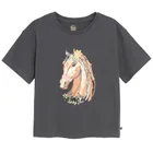 Cool Club, T-shirt dziewczęcy, szary