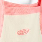 Cool Club, Top dziewczęcy, prążkowany, beżowy