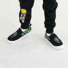 Cool Club, Trampki slip on chłopięce, czarne, SmileyWorld