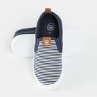 Cool Club, Trampki slip on chłopięce, granatowo-białe, paski, Don't overthink it