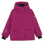 Cool Club, Wodoszczelna kurtka narciarska dziewczęca z kapturem, ocieplana, różowa