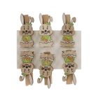 Craft With Fun, spinacze, drewniane, zajączek, 6 szt.